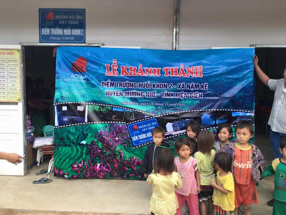  CBNV ABF từ thiện chung tay xây dựng điểm trường Huổi Khon 2 (xã Nậm Kè, huyện Mường Nhé, tỉnh Điện Biên)